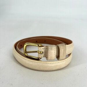 Vtg Coach White Leather Belt #2813 Womens 26" Classic Heritage Basic Simple